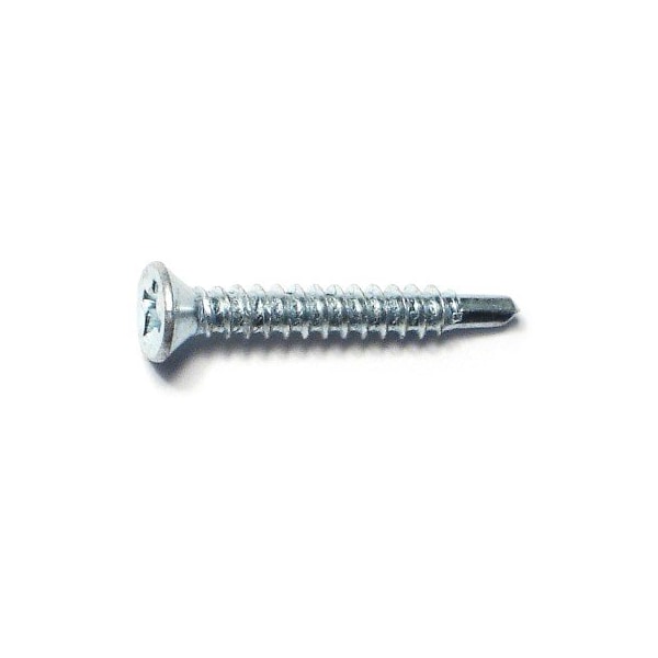 Midwest Fastener Self-Drilling Screw, #6 x 1 in, Zinc Plated Steel Flat Head Phillips Drive, 55 PK 931403 - main